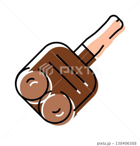 Makeup eye shadow applicator flat design icon Makeup eye shadow applicator flat design icon 138406388