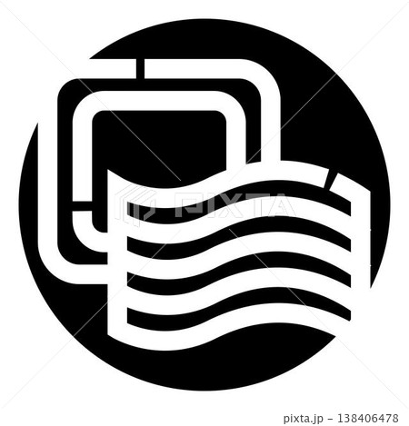 Geometric waves with abstract square shape logo Geometric waves with abstract square shape logo 138406478