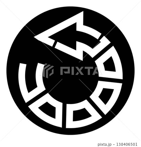 Circular arrow reloading repeating content user interface 138406501