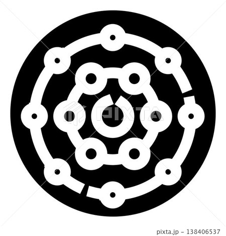 Digital network connections forming an interconnected system pattern 138406537