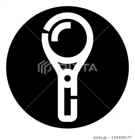Magnifying glass icon conducting search and investigation 138406577