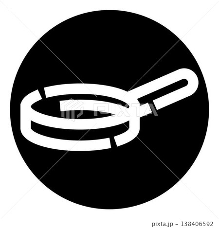 Magnifying glass icon searching for information and exploring Magnifying glass icon searching for information and exploring 138406592