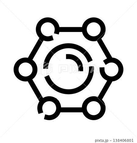 Abstract molecule network icon for connectivity concepts Abstract molecule network icon for connectivity concepts 138406801