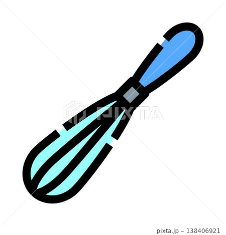 Whisk kitchen utensil color icon simple design 138406921