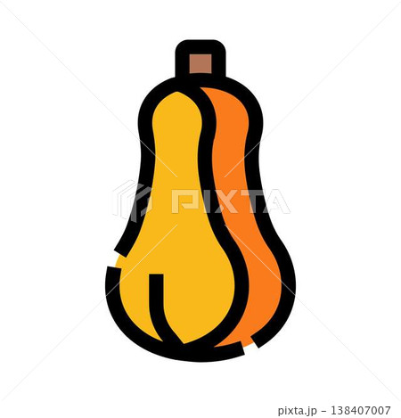 Butternut squash vegetable creating healthy food icon 138407007
