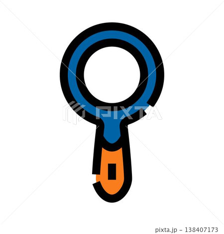Magnifying glass icon searching for information and discovery Magnifying glass icon searching for information and discovery 138407173