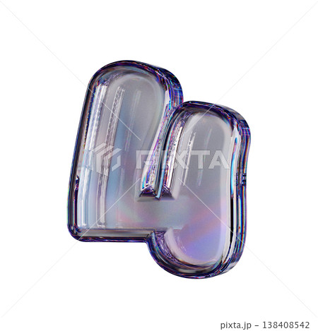 Crystal clear bubble font Number 4 FOUR 3D Crystal clear bubble font Number 4 FOUR 3D 138408542