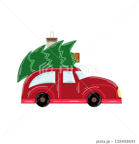 Minimalist Christmas ornament. Elegant winter decoration perfect for holiday cards 138408693