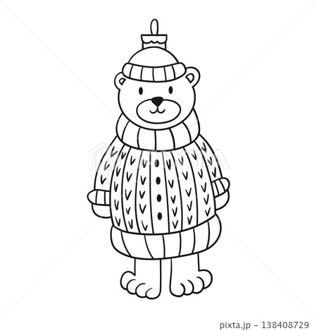 Minimalist Christmas ornament. Elegant winter decoration perfect for holiday cards Minimalist Christmas ornament. Elegant winter decoration perfect for holiday cards 138408729