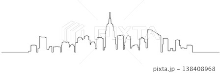 black and white city silhouette, without background black and white city silhouette, without background 138408968