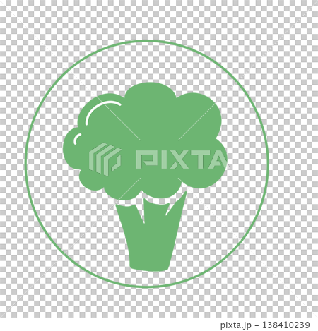 一個簡單的西蘭花圖標 一個簡單的西蘭花圖標 138410239