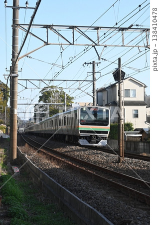北鎌倉の電車 北鎌倉の電車 138410478