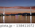 気仙沼湾の夕焼けの風景 138411072