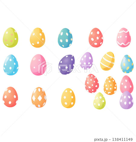 イースター、透過、卵、イースターエッグ、うさぎ、バスケット、春、Easter  138411149