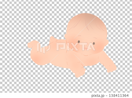 寝返りする赤ちゃん 138411364