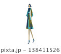 オシャレな若い女性のイラスト 138411526