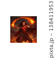 炎の力を操る赤い甲冑の勇者 138411953