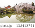 水面に映る宇賀神社のしだれ桜 138412751