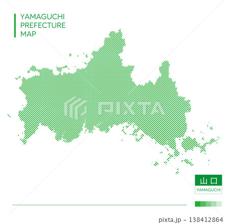 山口県・Yamaguchi（ドット地図） 138412864