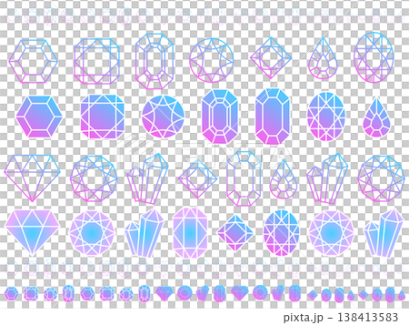 一組簡單的寶石插圖 一組簡單的寶石插圖 138413583