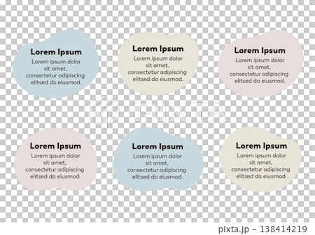 A set of icons and frames with soft curves, in a colored background. A set of icons and frames with soft curves, in a colored background. 138414219