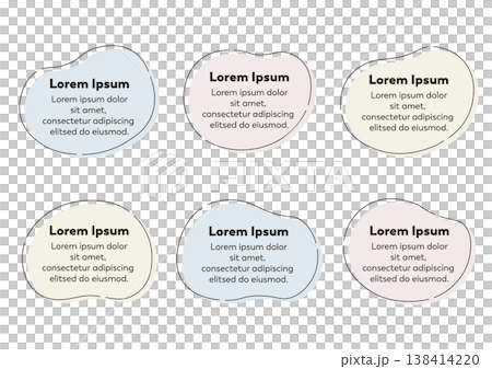 A set of icons and frames with soft curves, featuring a colored background and border. A set of icons and frames with soft curves, featuring a colored background and border. 138414220
