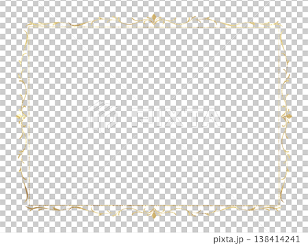 Elegant and stylish gold-lined frame illustration material Elegant and stylish gold-lined frame illustration material 138414241
