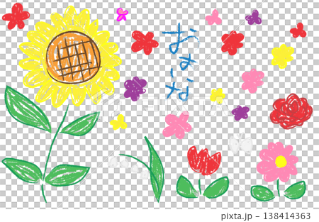 繪畫、兒童、蠟筆、畫畫、花朵、春天 繪畫、兒童、蠟筆、畫畫、花朵、春天 138414363