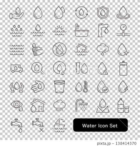 Water Icon Set 138414370