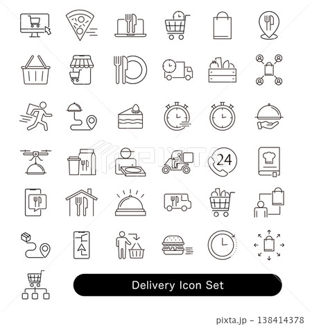 デリバリーアイコンセット 138414378