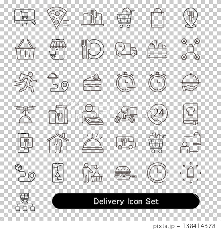 デリバリーアイコンセット 138414378