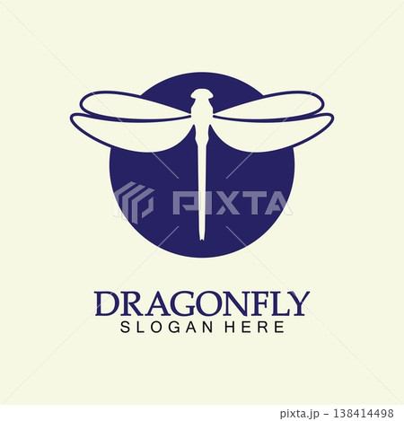 Dragonfly Logo Vector icon illustration design template Dragonfly Logo Vector icon illustration design template 138414498