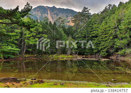 八ヶ岳連峰・ミドリ池と稲子岳の岩壁 138414757