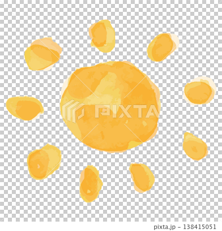Playful Watercolor Series | Sparkling Sun Illustration - Summer - Vivid - Suitable for Kindergartens and Preschools Playful Watercolor Series | Sparkling Sun Illustration - Summer - Vivid - Suitable for Kindergartens and Preschools 138415051