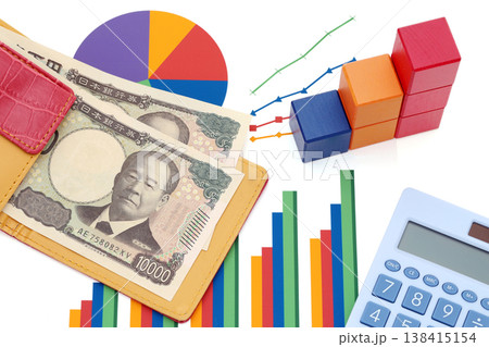 財布と一万円札 財布と一万円札 138415154