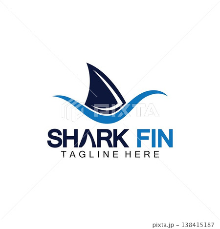 Shark fin logo vector illustration design template.Shark Logo Template-Vector illustration Shark fin logo vector illustration design template.Shark Logo Template-Vector illustration 138415187