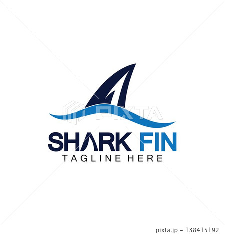 Shark fin logo vector illustration design template.Shark Logo Template-Vector illustration Shark fin logo vector illustration design template.Shark Logo Template-Vector illustration 138415192