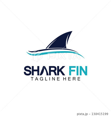 Shark fin logo vector illustration design template.Shark Logo Template-Vector illustration Shark fin logo vector illustration design template.Shark Logo Template-Vector illustration 138415199