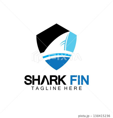 Shark fin logo vector illustration design template.Shark Logo Template-Vector illustration Shark fin logo vector illustration design template.Shark Logo Template-Vector illustration 138415236