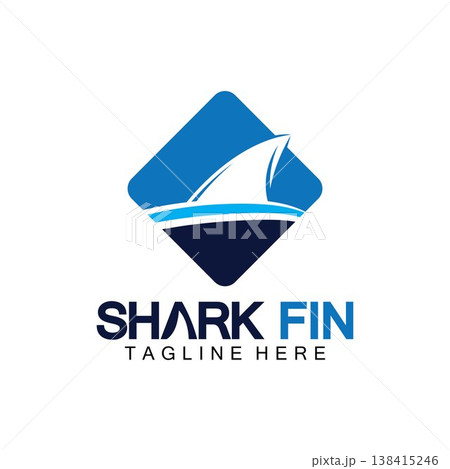 Shark fin logo vector illustration design template.Shark Logo Template-Vector illustration Shark fin logo vector illustration design template.Shark Logo Template-Vector illustration 138415246