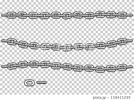 一組可組合鏈的向量插圖 138415295