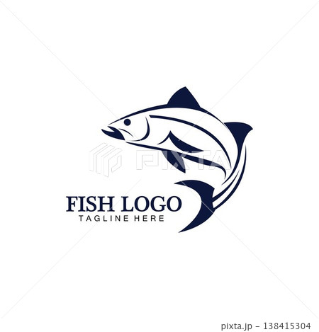 Fish abstract icon design logo template,Creative vector symbol of fishing club or online shop. Fish abstract icon design logo template,Creative vector symbol of fishing club or online shop. 138415304