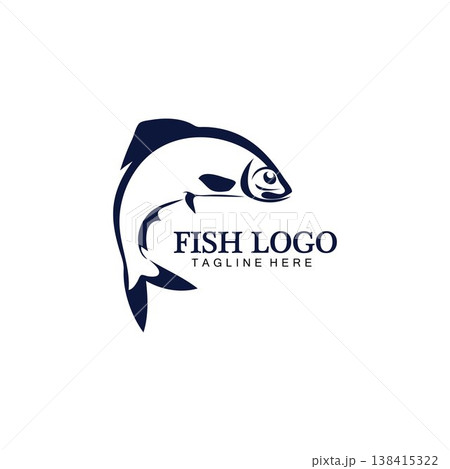 Fish abstract icon design logo template,Creative vector symbol of fishing club or online shop. Fish abstract icon design logo template,Creative vector symbol of fishing club or online shop. 138415322