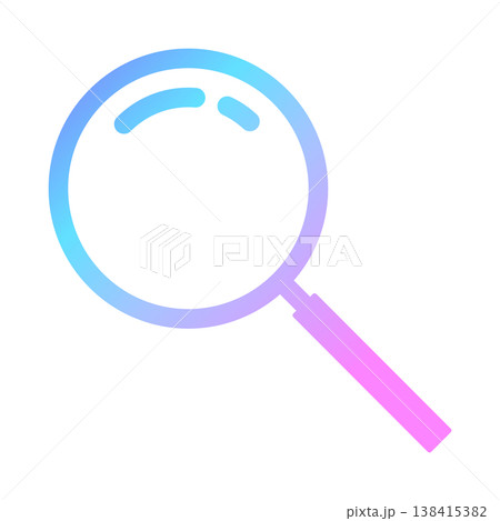 おしゃれな虫眼鏡のアイコン ゲーミングカラー おしゃれな虫眼鏡のアイコン ゲーミングカラー 138415382
