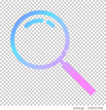 おしゃれな虫眼鏡のアイコン ゲーミングカラー おしゃれな虫眼鏡のアイコン ゲーミングカラー 138415382