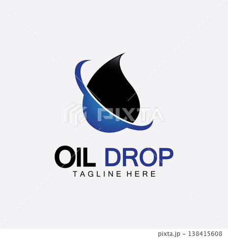 Oil drop logo vector illustration design template,design inspiration vector template for industry company  logo 138415608