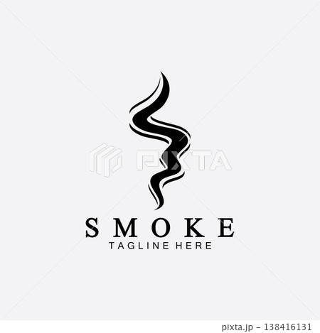Smoke steam icon logo illustration isolated on white background,Aroma vaporize icons. Smells vector line icon, hot aroma, stink or cooking steam symbols, smelling or vapor 138416131