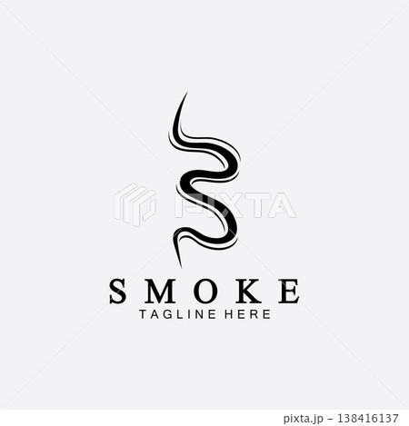 Smoke steam icon logo illustration isolated on white background,Aroma vaporize icons. Smells vector line icon, hot aroma, stink or cooking steam symbols, smelling or vapor 138416137