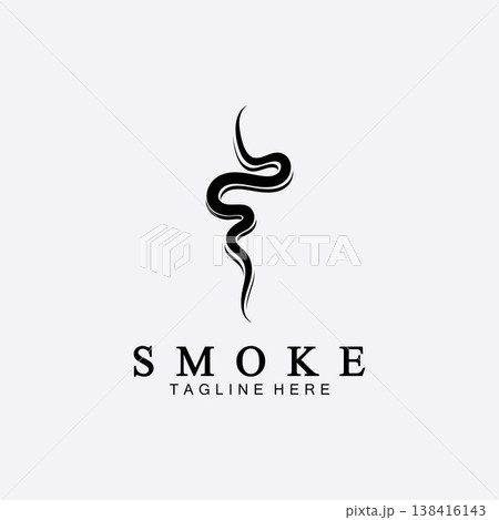 Smoke steam icon logo illustration isolated on white background,Aroma vaporize icons. Smells vector line icon, hot aroma, stink or cooking steam symbols, smelling or vapor 138416143
