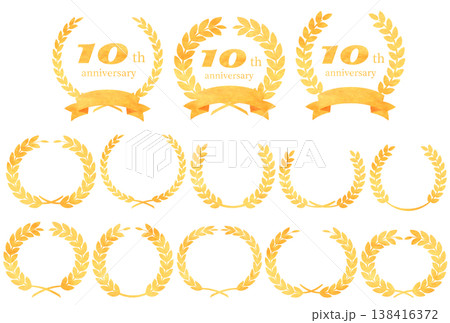 月桂冠 周年記念 アニバーサリーエンブレムイラストセット 138416372
